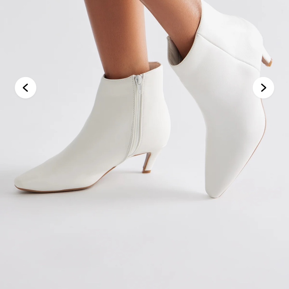 Fashion Nova Chic White Heeled Boots - Picture 4 of 4